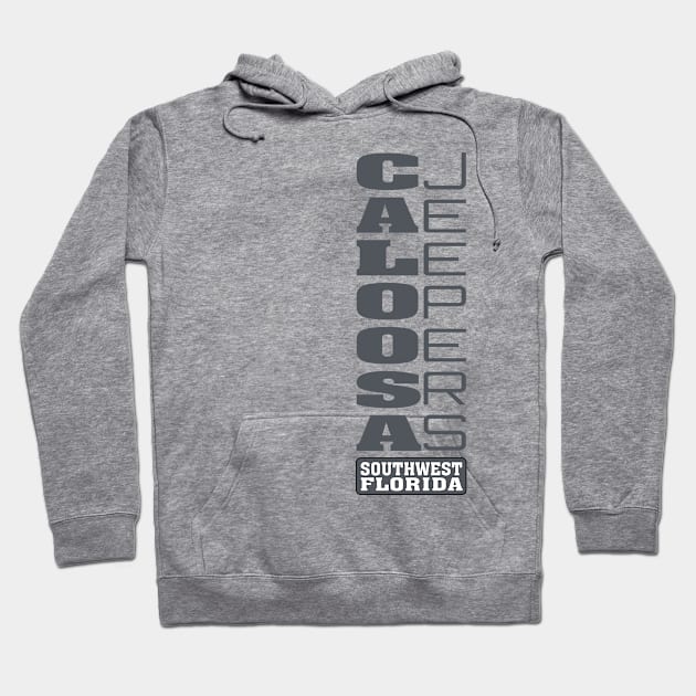 Charcoal Vertical Logo Hoodie by Caloosa Jeepers 